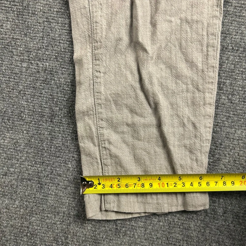Banana Republic Mason Athletic Tapered Pants Gray Linen Cotton 31x32 Mens